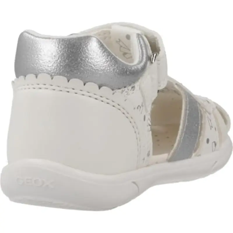 Geox B Sandal ZAPITO Girl, Bimba 0-24, White/Silver, 23 EU miniatura 3