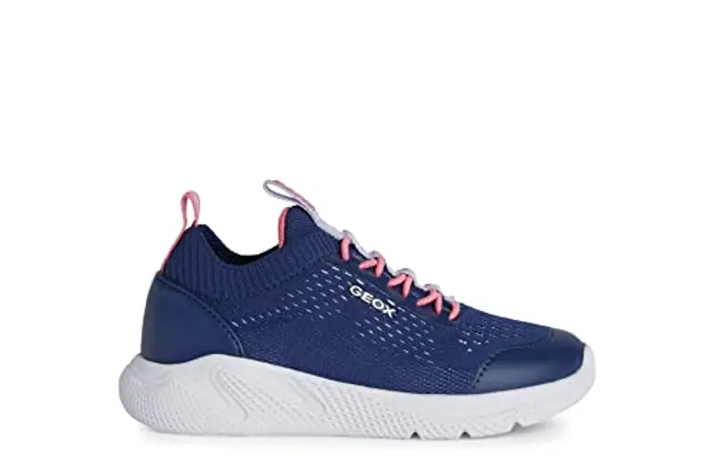 Geox Bambina J Sprintye Girl B Sneakers Bambine e ragazze, Blu/Rosa (Navy/Fuchsia), 32 EU miniatura 2