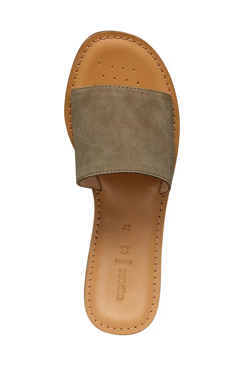 ciabatte slide in camoscio D MADDALUSIAC donna colore verde D55YML 00021 C3016 miniatura 5