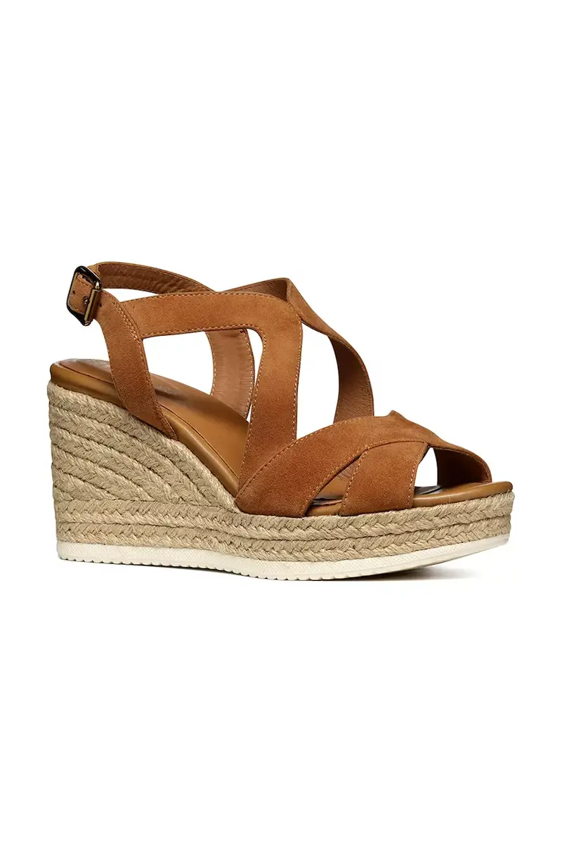 espadrillas in pelle scamosciata D PONZA colore marrone D35GVC 00021 C6001 miniatura 2