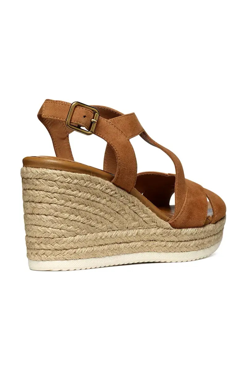 espadrillas in pelle scamosciata D PONZA colore marrone D35GVC 00021 C6001 miniatura 3