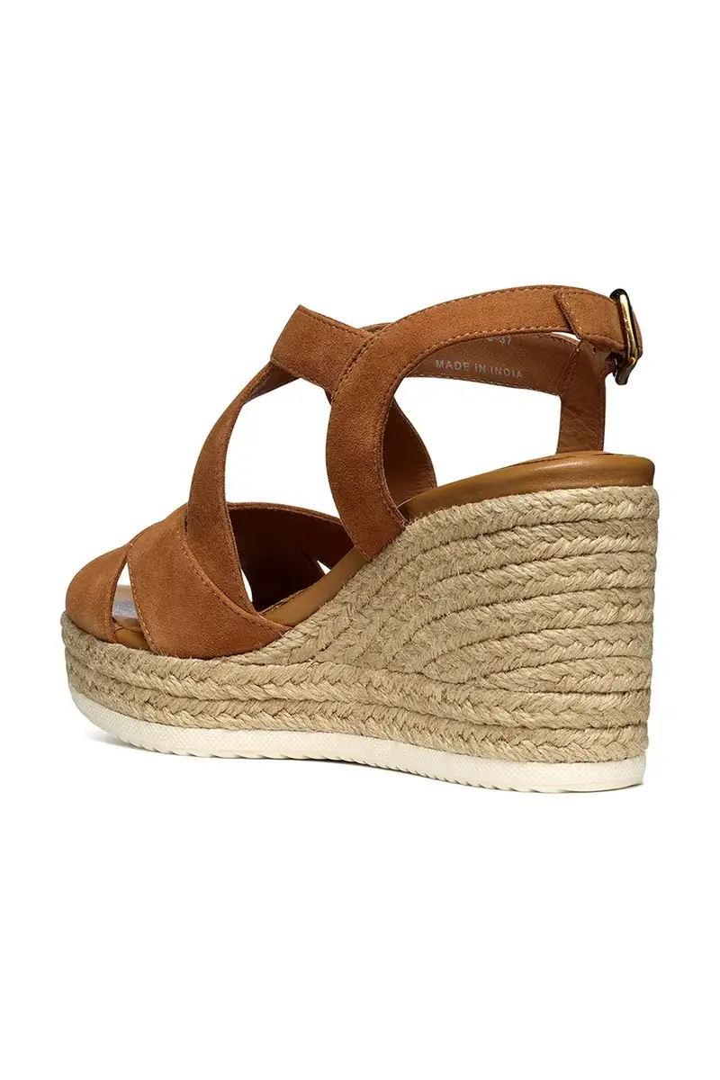 espadrillas in pelle scamosciata D PONZA colore marrone D35GVC 00021 C6001 miniatura 4