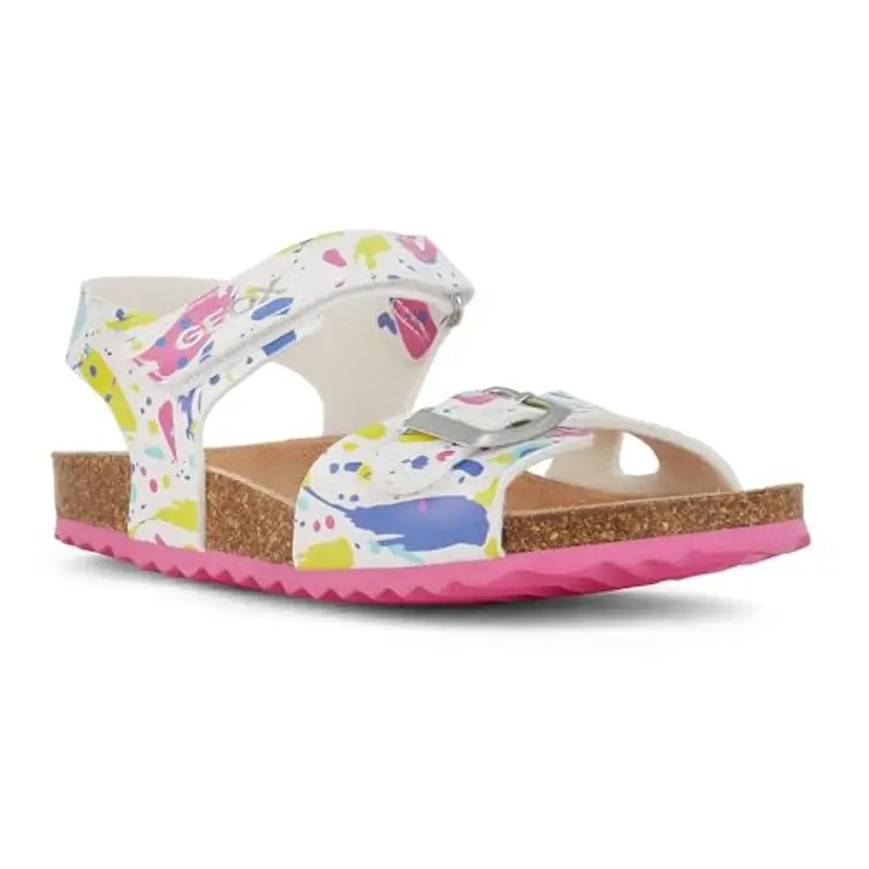 Geox J Adriel Girl C, Sandali, White Fuchsia, 36 EU miniatura 3