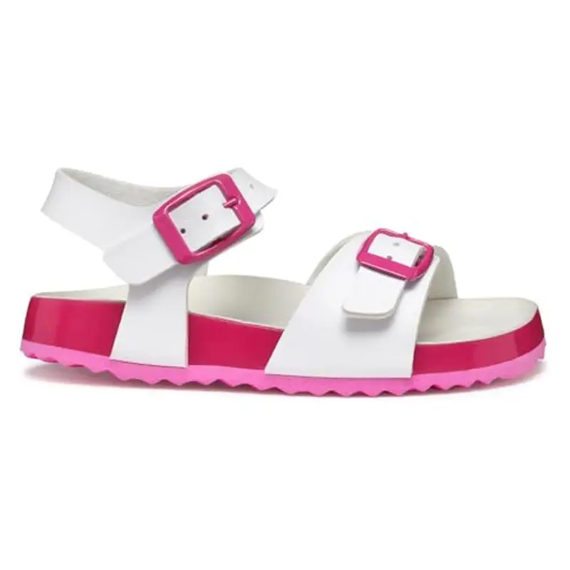 Geox J Adriel Girl I, Sandalo, White/Fuchsia, 32 EU miniatura 3