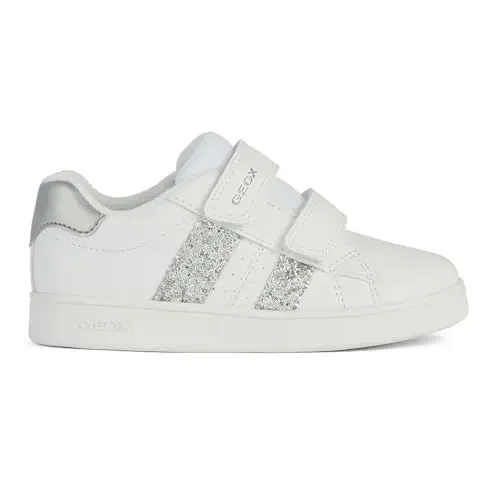 Geox J Eclyper Girl A, Scarpe da Ginnastica, Bianco, 34 EU