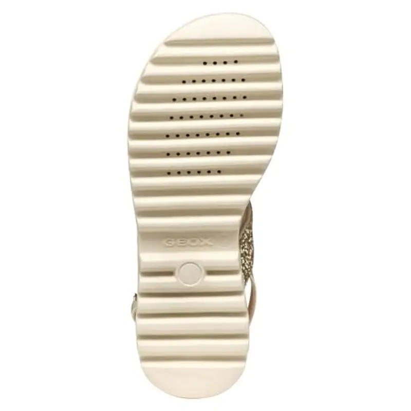 Geox J Sandal Coralie Gir, Beige/Platinum, 37 EU miniatura 2