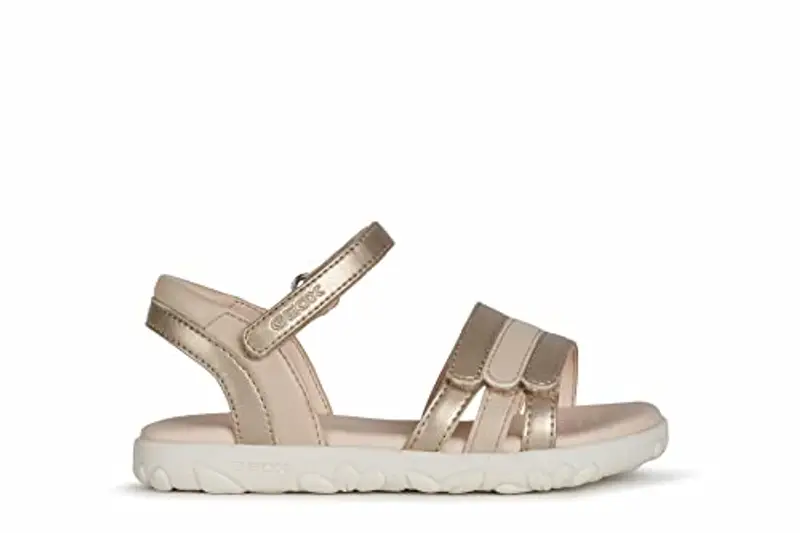 Geox J Sandal Haiti Girl, Sandali Bambine e ragazze, Bronzo (Platinum), 33 EU