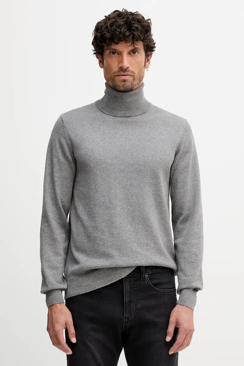 maglione con aggiunta di cachemire uomo colore grigio M5670E T3298