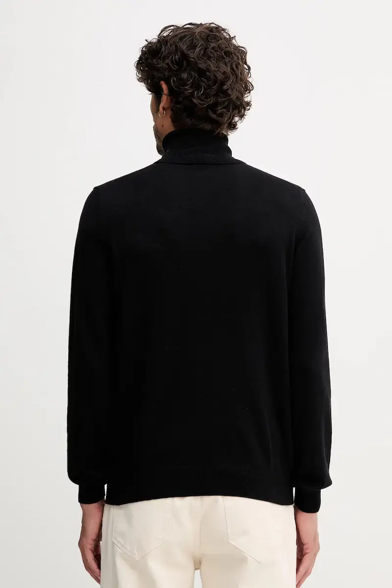 maglione con aggiunta di cachemire uomo colore nero M5670E T3298 miniatura 3