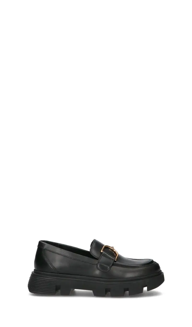 Mocassino donna nero in pelle Vario