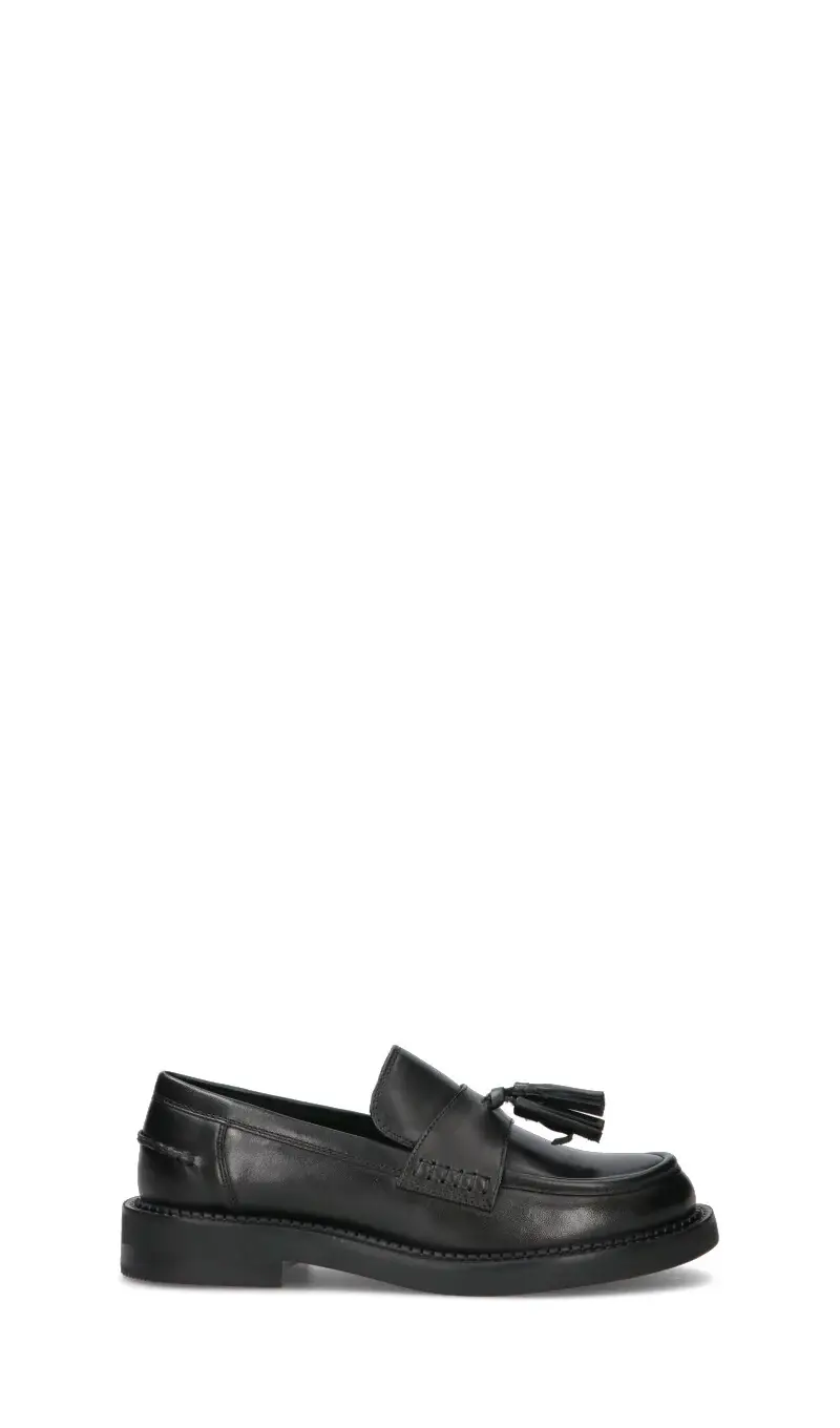 Mocassino donna nero in pelle Vario
