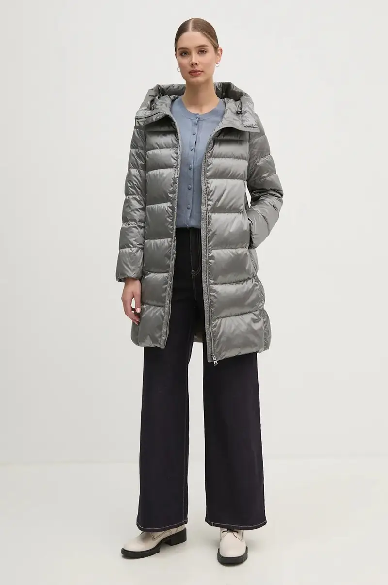 piumino donna colore argento W4626G-T3154-F9822 miniatura 2