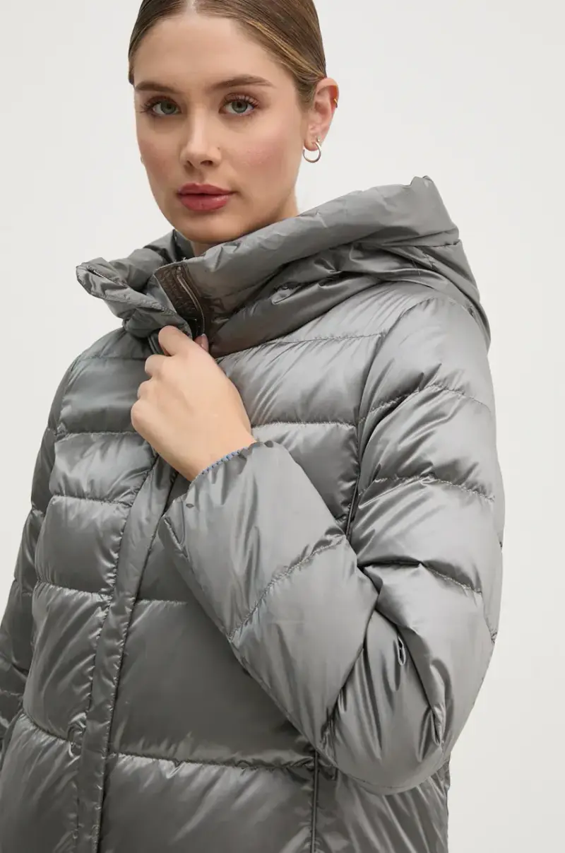 piumino donna colore argento W4626G-T3154-F9822 miniatura 4