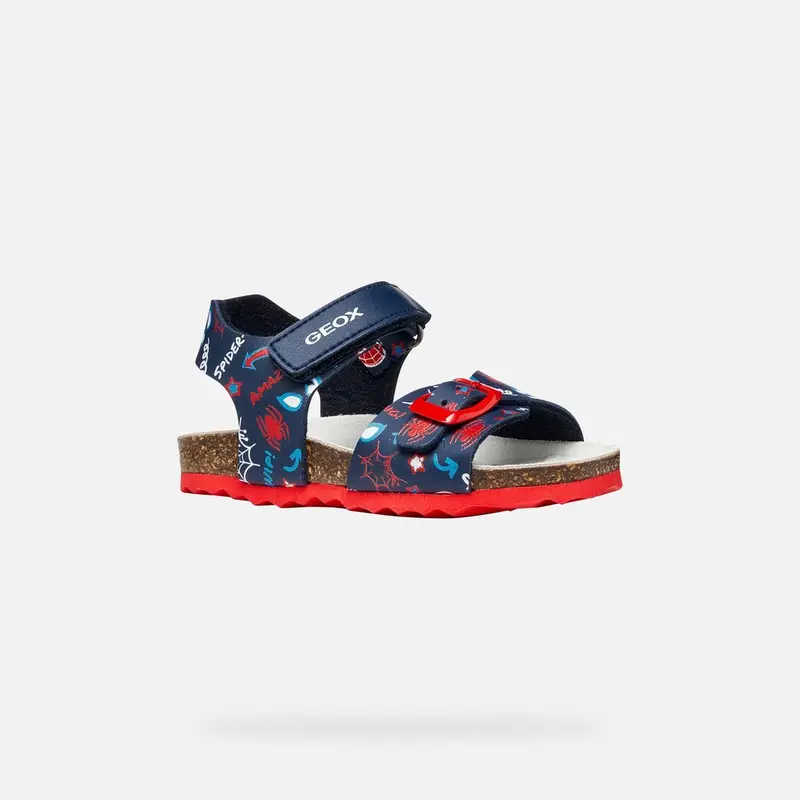 Sandal Chalki Bimbo Blu Navy/rosso miniatura 3