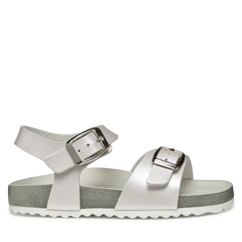 Sandali Geox J Adriel J558MI 000NF C0007 S Bianco