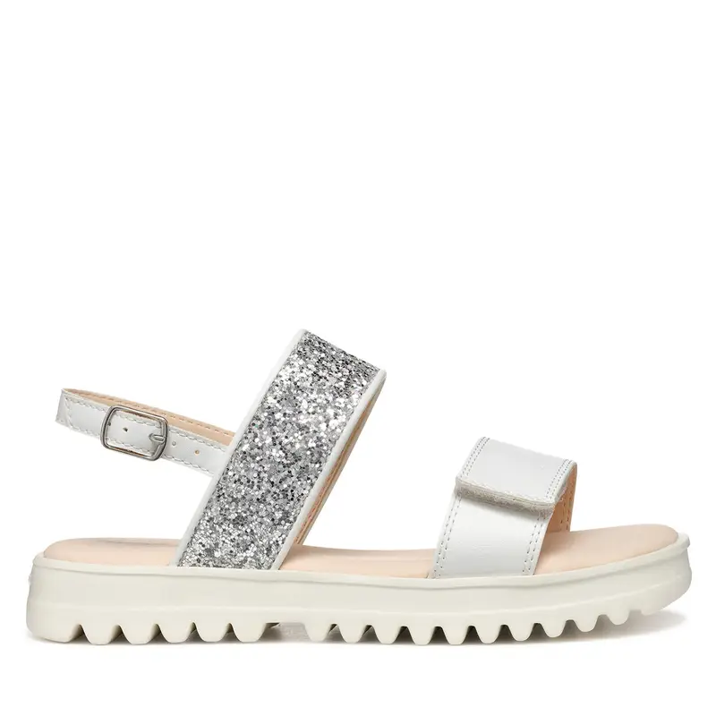 Sandali Geox J Coralie Gir J556EA 0BCEW C1Z1N M Bianco