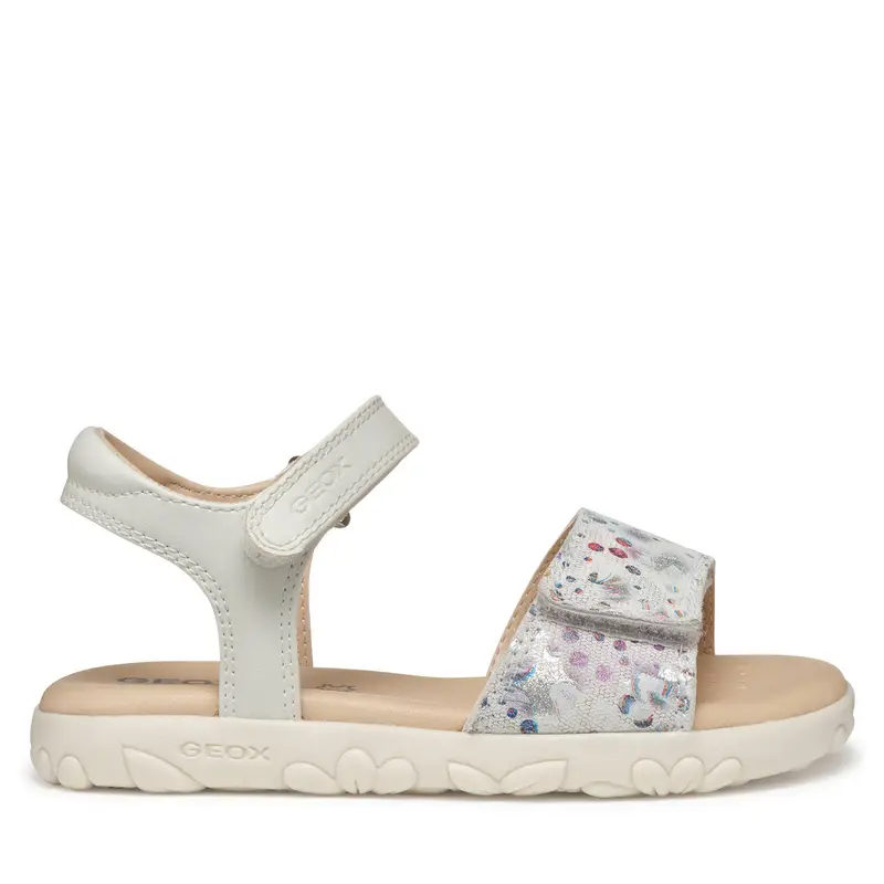 Sandali Geox J Haiti J028ZA 007BC C1714 M Bianco