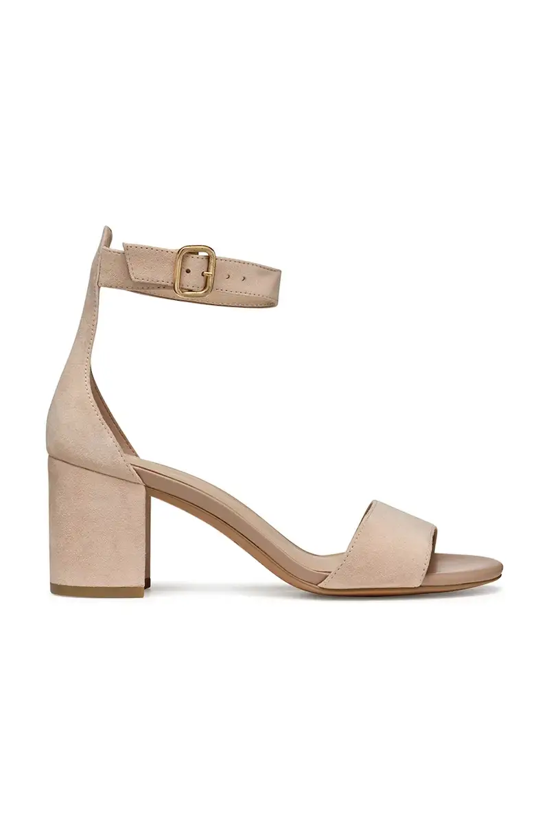 sandali in camoscio D VIRNILISA 65 S colore beige D55YZA 00021 C8156