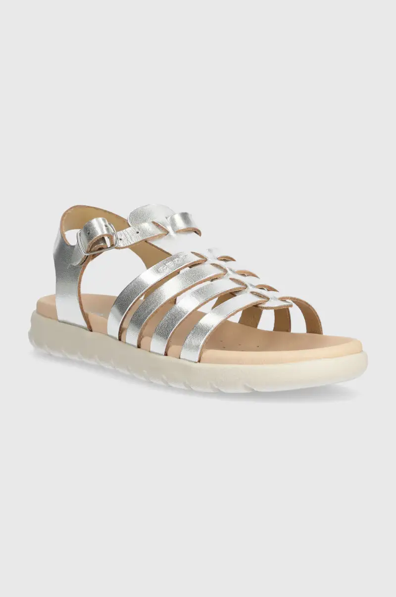 sandali in pelle bambino/a SANDAL SOLEIMA colore argento miniatura 2