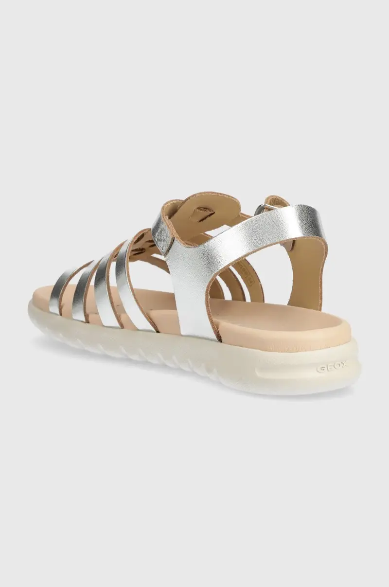 sandali in pelle bambino/a SANDAL SOLEIMA colore argento miniatura 3