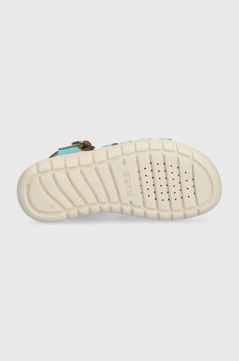 sandali in pelle bambino/a SANDAL SOLEIMA colore verde Turchese miniatura 5