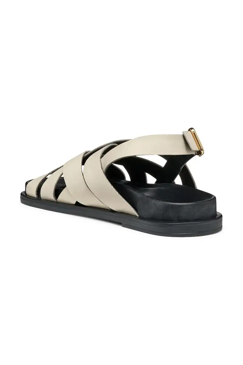 sandali in pelle D ADELASH donna colore beige D55YWA 00043 C1122 miniatura 4