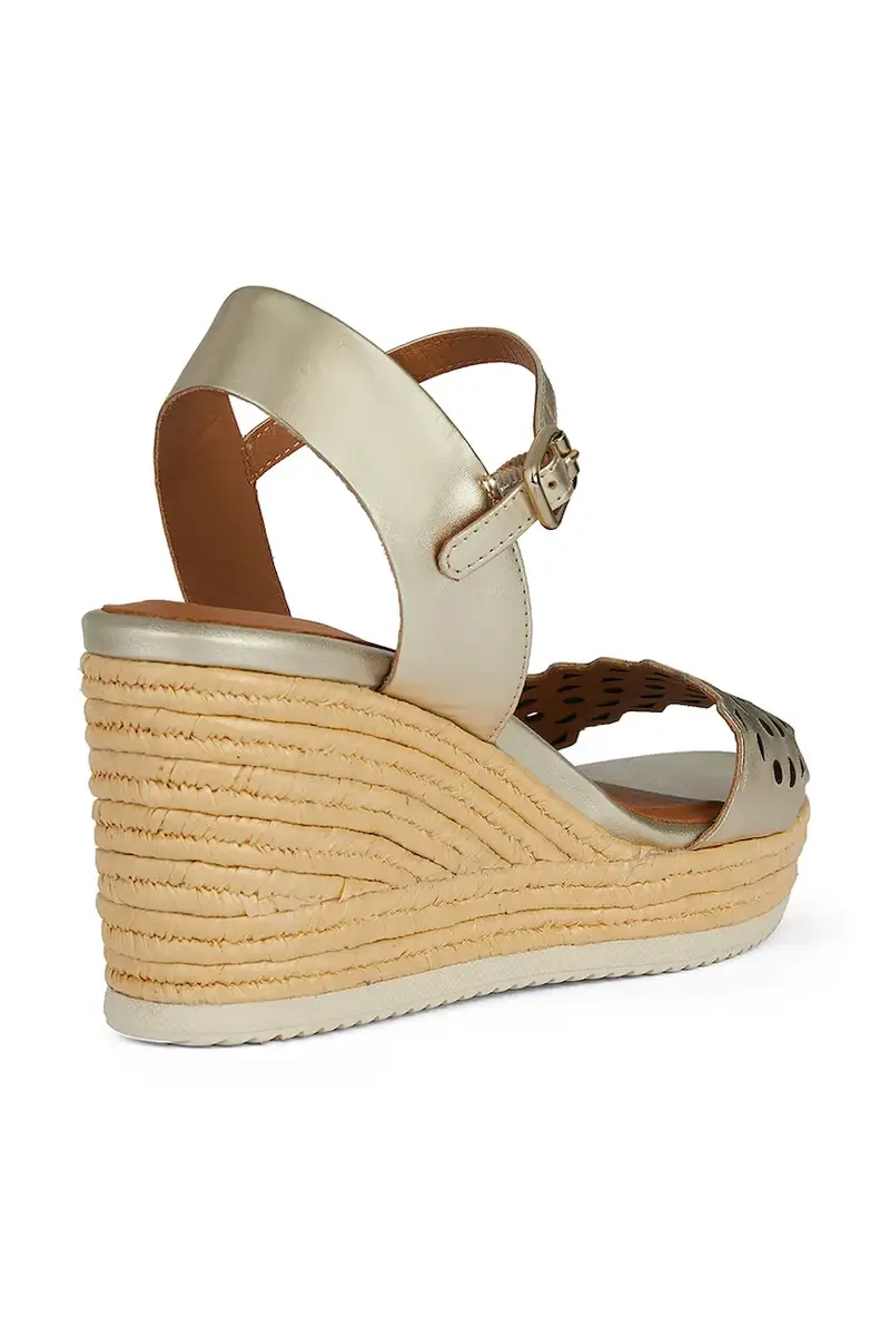 sandali in pelle D PONZA A colore oro D45GVA 000CF C2012 miniatura 3