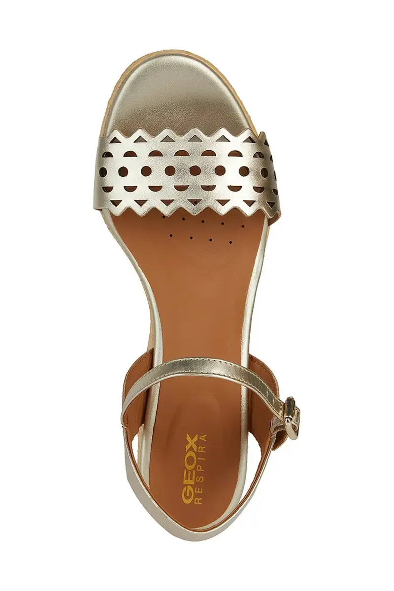 sandali in pelle D PONZA A colore oro D45GVA 000CF C2012 miniatura 5