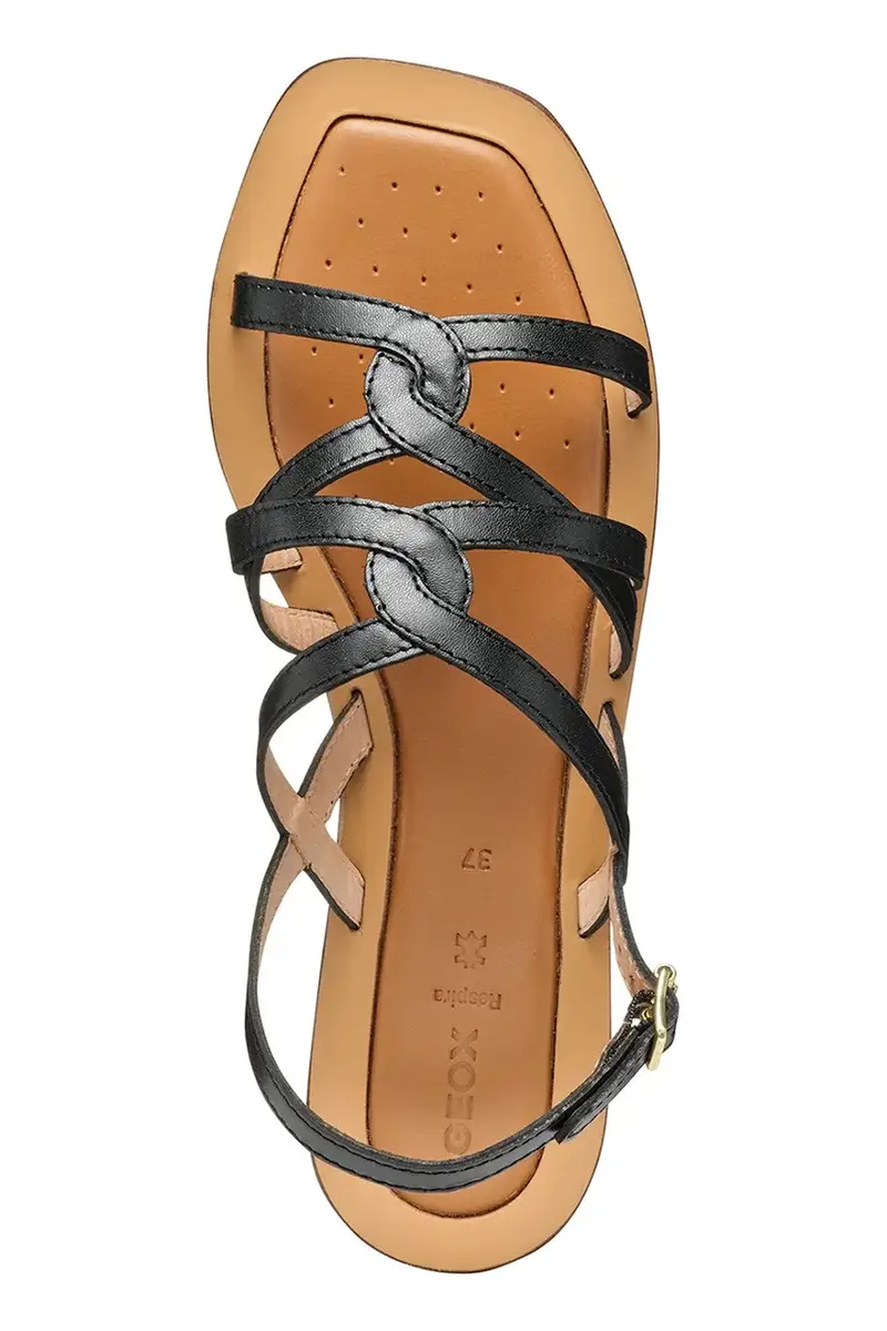 sandali in pelle D SOZY QC donna colore nero D55YFA 0001J C9999 miniatura 5