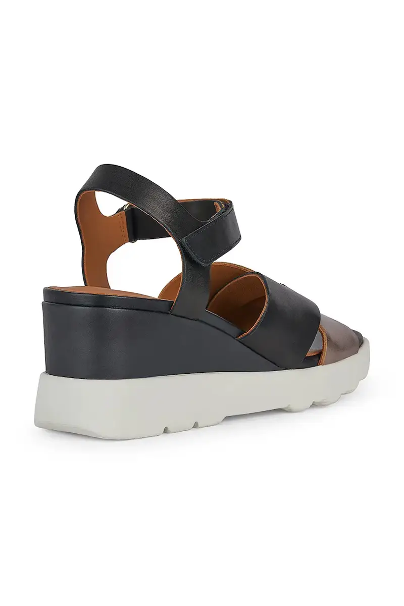 sandali in pelle D SPHERICA EC6 C colore nero D45G0C 043CF C0067 miniatura 3