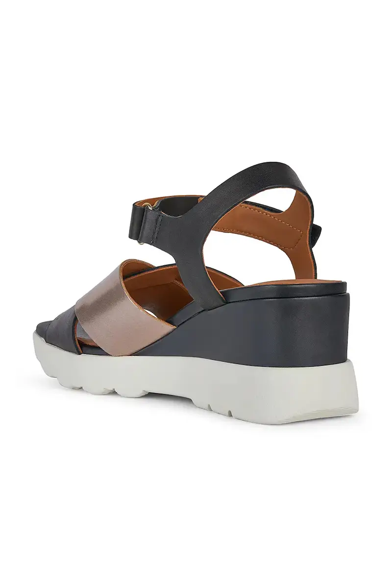 sandali in pelle D SPHERICA EC6 C colore nero D45G0C 043CF C0067 miniatura 4