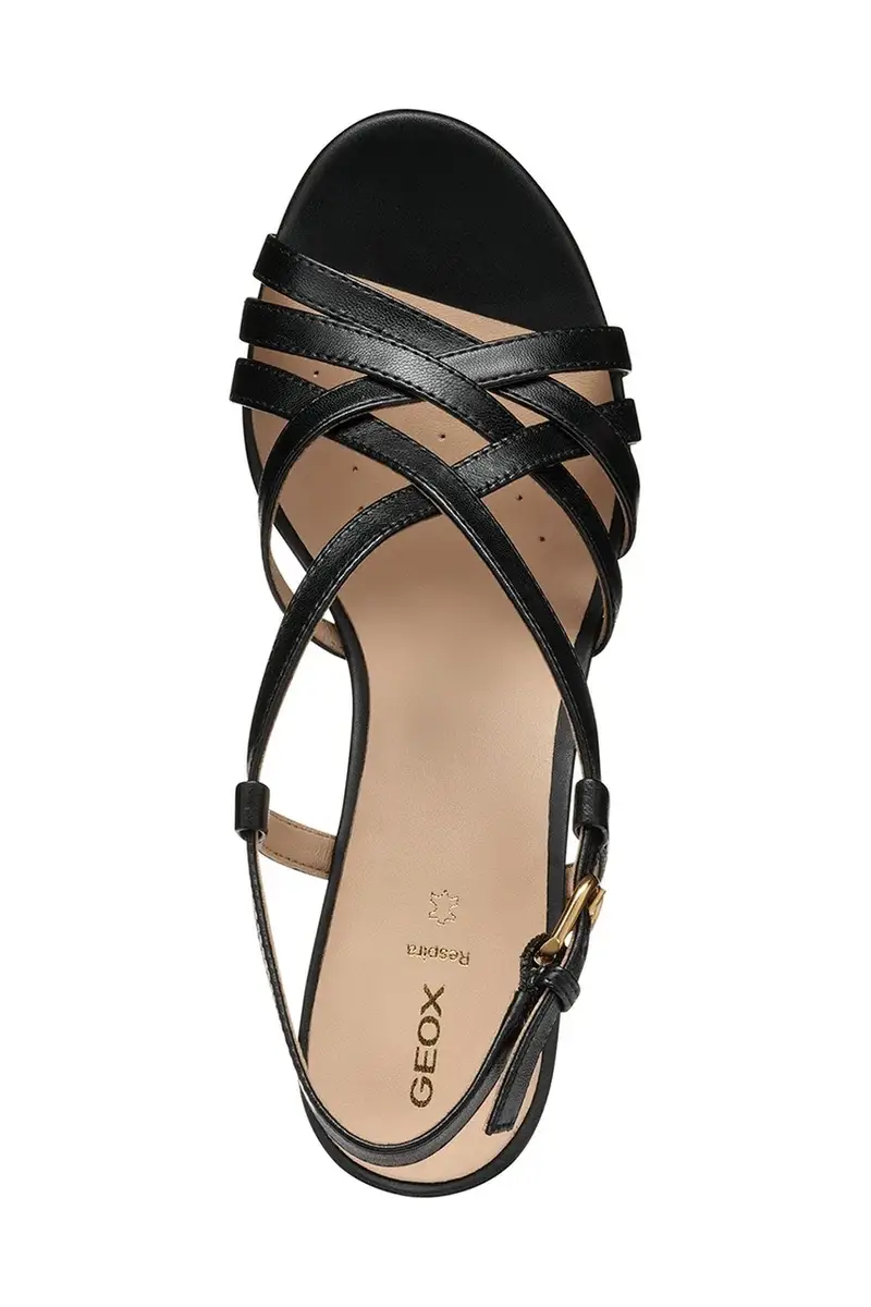 sandali in pelle D VIRNILISA 65 S colore nero D55YZB 000TU C9999 miniatura 5