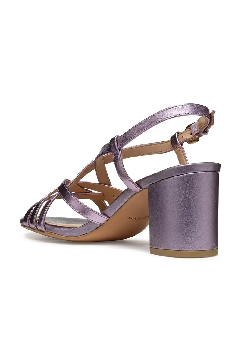 sandali in pelle D VIRNILISA 65 S colore violetto D55YZB 000Y2 C8020 miniatura 4