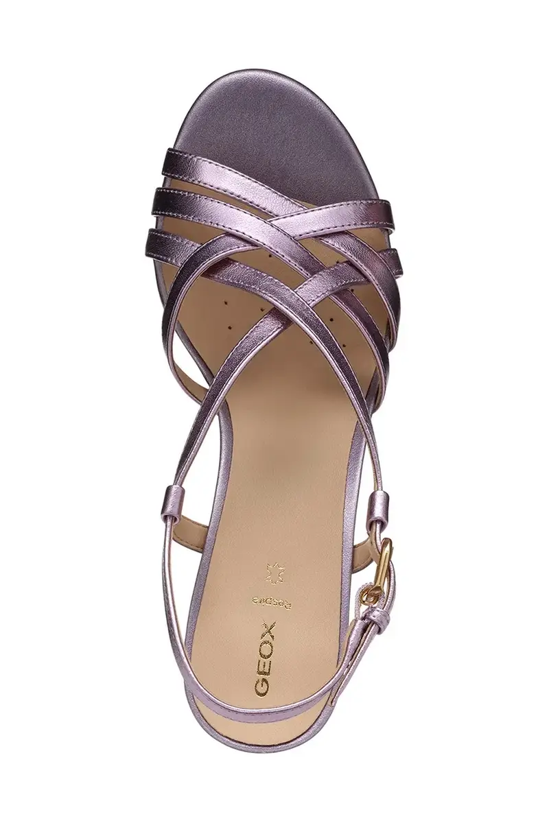 sandali in pelle D VIRNILISA 65 S colore violetto D55YZB 000Y2 C8020 miniatura 5