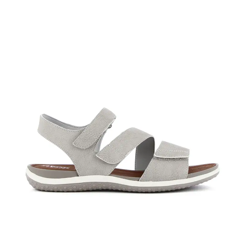 Sandali sportivi grigi con velcro