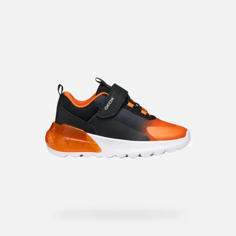GEOX Scarpe Activart Illuminus Bambino Nero/arancione