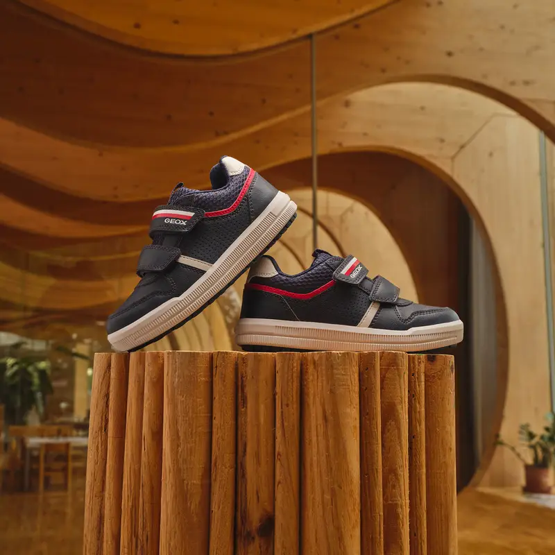 Scarpe Arzach Bambino Blu Navy/rosso miniatura 3