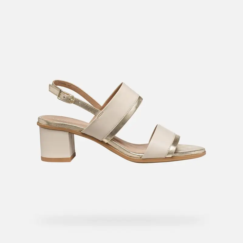 Scarpe Aurely 50 Donna Bianco Latte/oro Chiaro