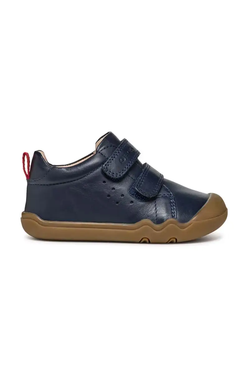 scarpe basse in pelle bambini STEPPIEUP colore blu navy B465WA.00085 miniatura 2