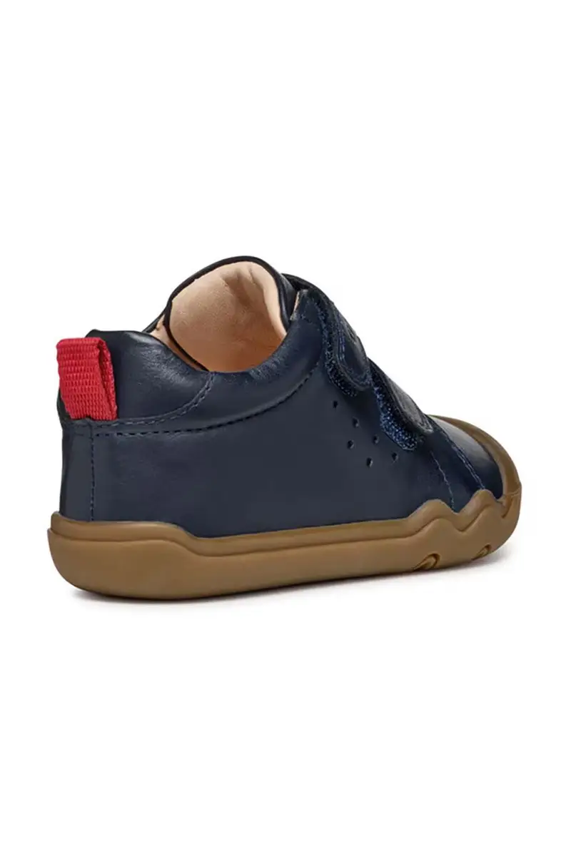 scarpe basse in pelle bambini STEPPIEUP colore blu navy B465WA.00085 miniatura 3