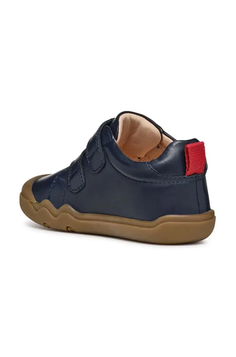 scarpe basse in pelle bambini STEPPIEUP colore blu navy B465WA.00085 miniatura 4