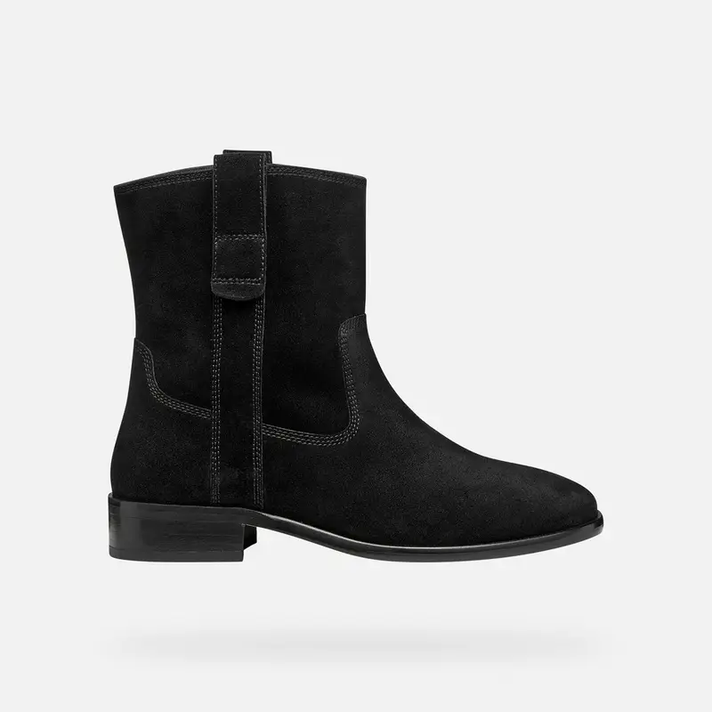 Geox Sneakers Donna Nero in Scamosciato