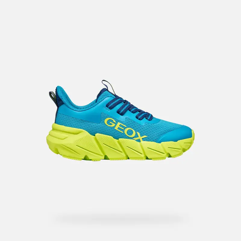 GEOX Scarpe Flexyper Fast Junior Blu Chiaro/lime
