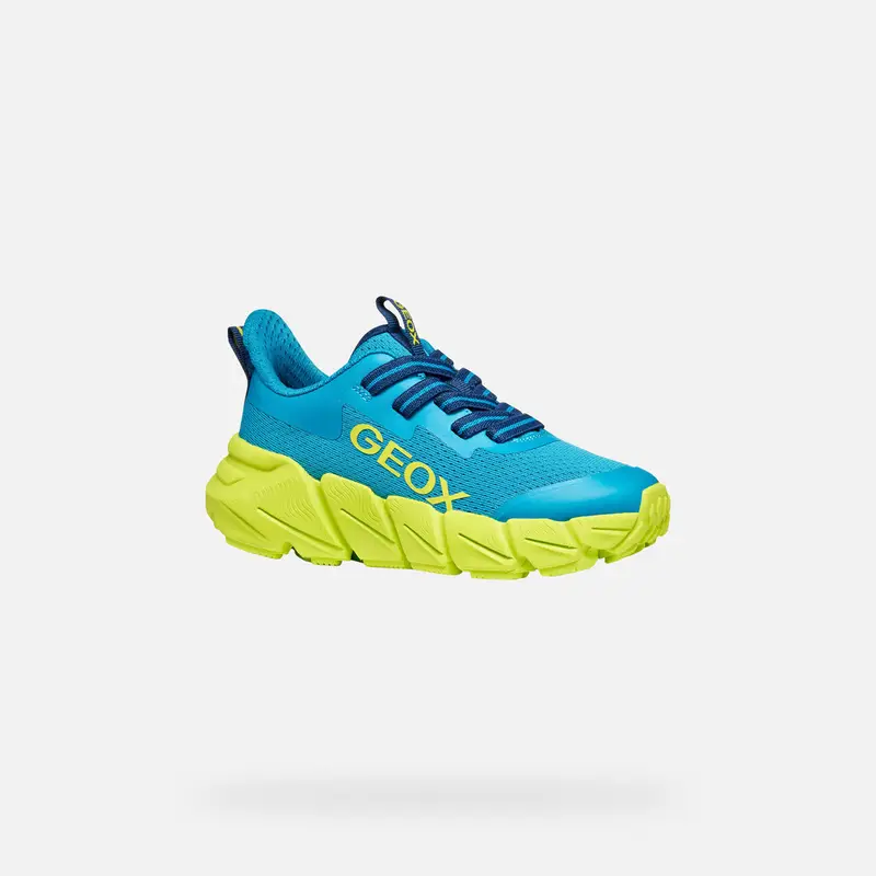 GEOX Scarpe Flexyper Fast Junior Blu Chiaro/lime miniatura 2