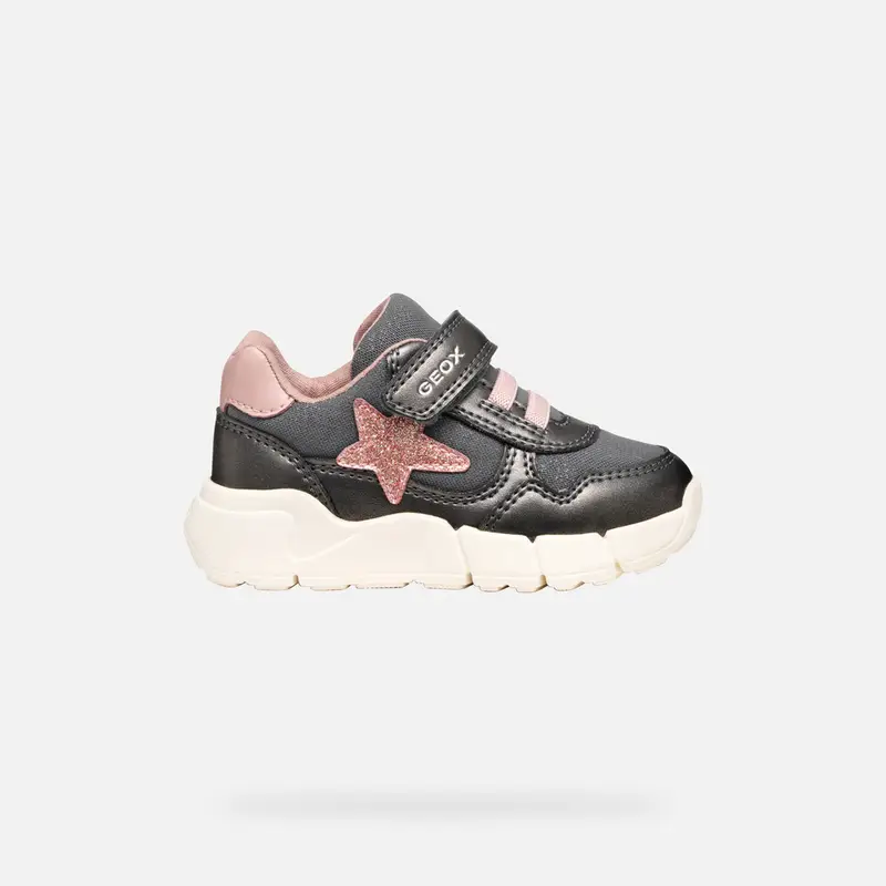 GEOX Scarpe Flexyper Mini Bimba Grigio Scuro/rosa Chiaro