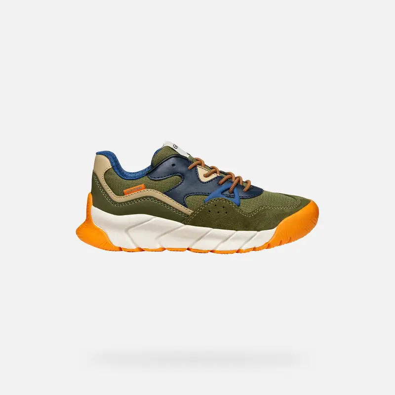 GEOX Scarpe Flexyper Pro Bambino Verde Militare/arancione