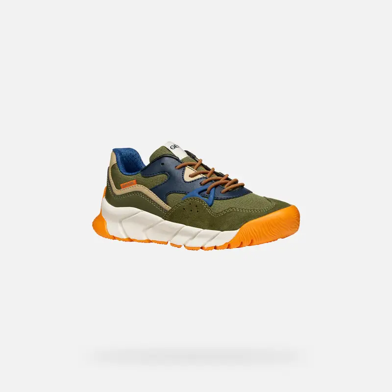 GEOX Scarpe Flexyper Pro Bambino Verde Militare/arancione miniatura 2