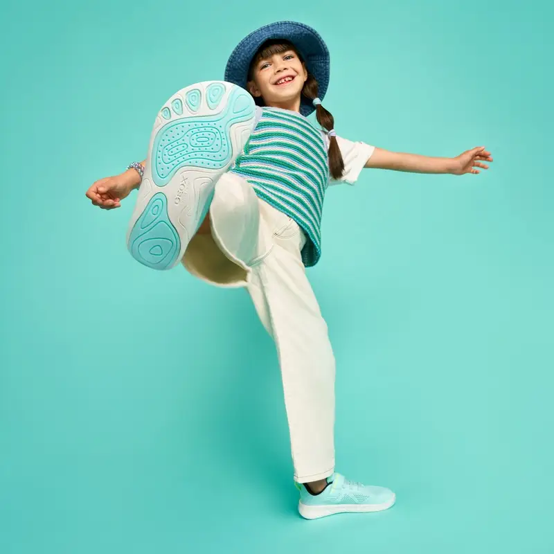 Scarpe Foot-run Bambina Acqua/verde Acido miniatura 3