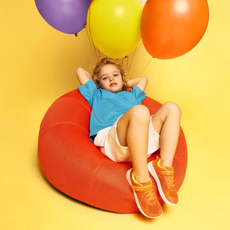 Scarpe Foot-run Bambino Arancione/lime miniatura 3