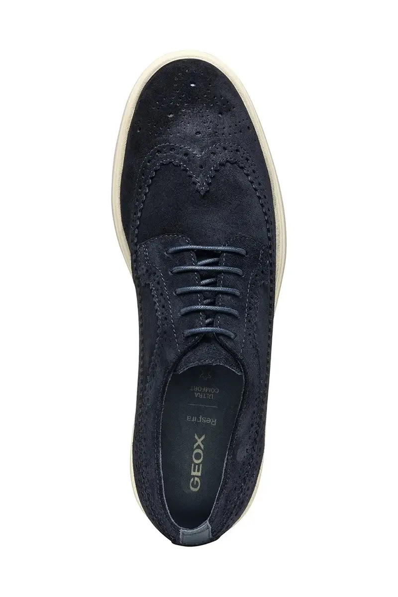 scarpe in camoscio U SPHERICA EC17 uomo colore blu navy U55LAE 00022 C4021 miniatura 5